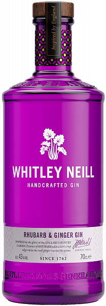 Whitley Neill Rhubarb & Ginger Handcrafted Dry Gin, 0.7л