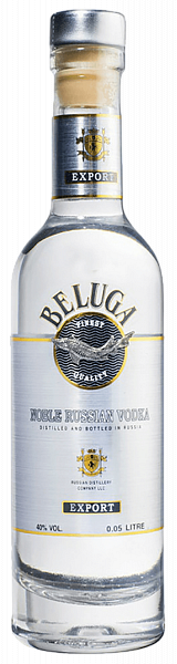 Vodka Beluga Noble Export Mariinsk Distillery, 0.05л