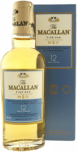The Macallan Triple Cask Matured 12 y.o. Highland single malt scotch whisky (gift box), 0.05л
