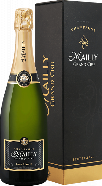 Mailly Grand Cru Brut Reserve Champagne AOC (gift box), 0.75л